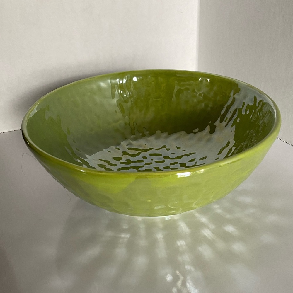 Green Textured Ceramic 8” Bowl - Made in ITALY